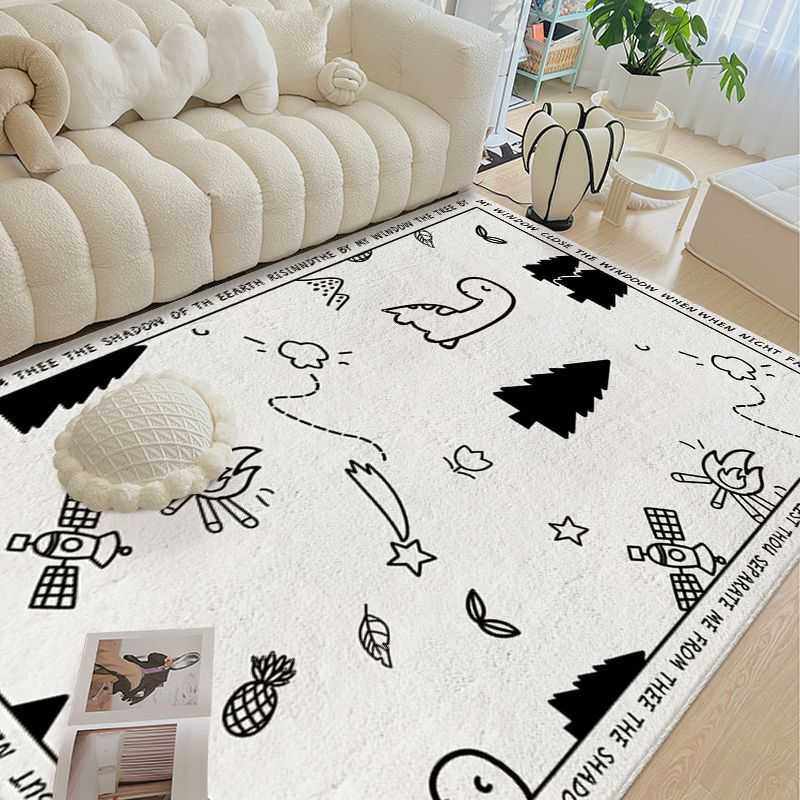 卡通家用客厅地毯耐脏易打理仿羊绒地毯卧室满铺沙发茶几毯可代发