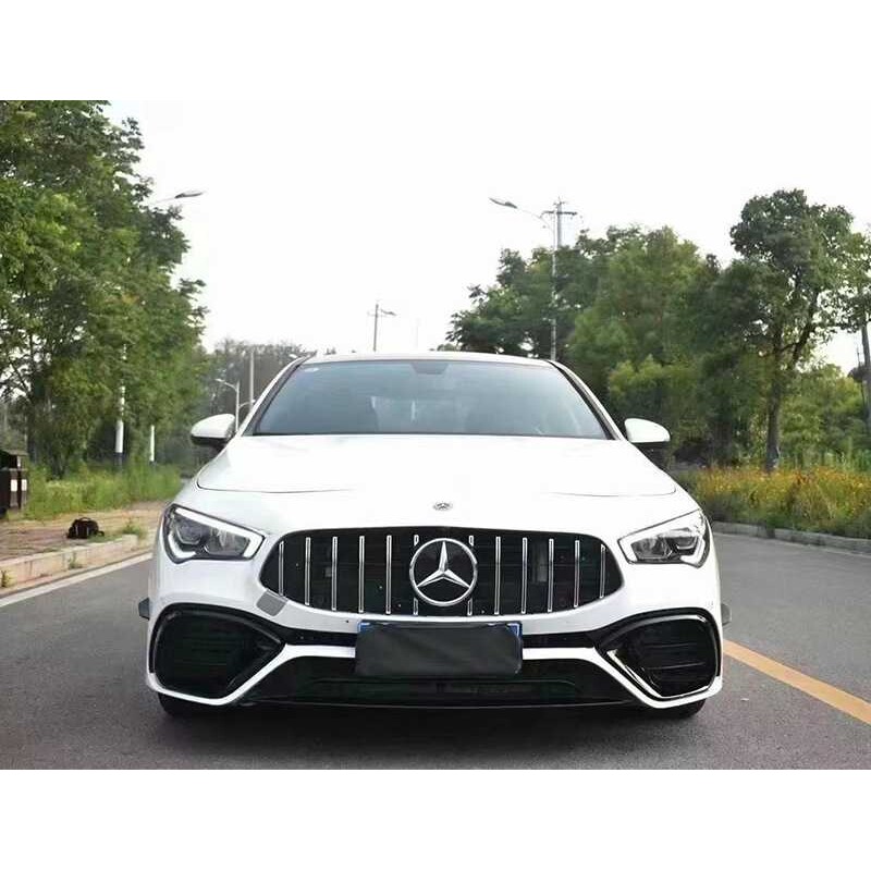 适用于新款奔驰CLA W118改装CLA45 AM-G大包围前杠中网后唇尾喉