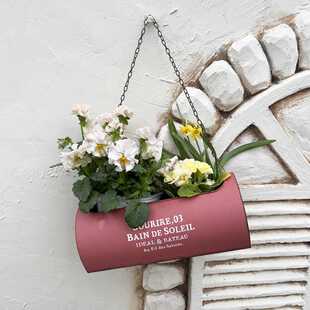 temu跨境日系铁艺链条提包花盆垂吊悬挂花园阳台装饰品杂货花仙堂