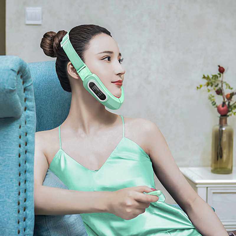V脸神器提拉咬肌脸仪咬肌脸器热敷按摩小v脸按摩贴片