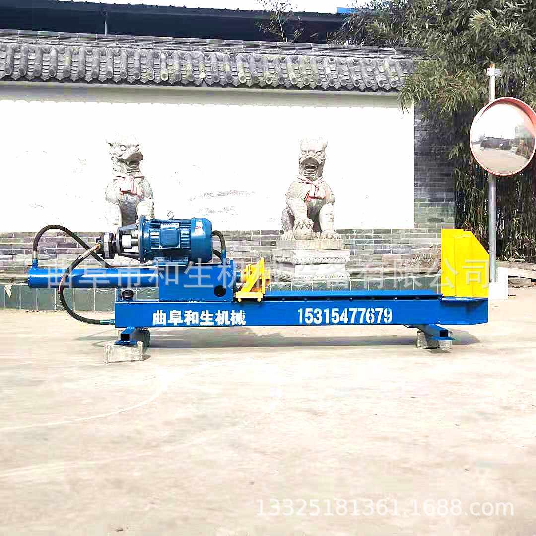 25吨 中型电动劈木机 80行程 移动液压劈柴机 220V 果木劈材器