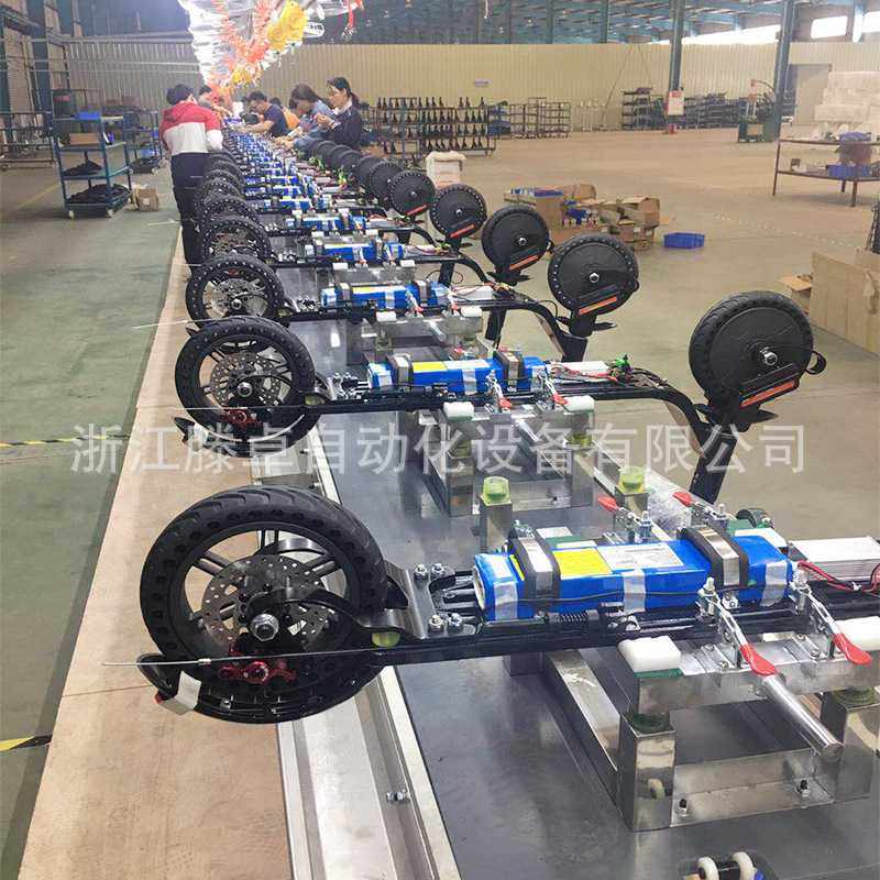 按需设计儿童推车步进线倍速链生产装配输送线 车载冰箱装配流水