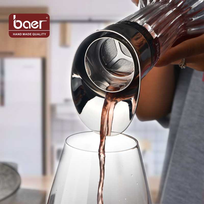 baer/贝尔  水晶玻璃红酒醒酒器葡萄酒个性酒壶家用水晶分酒器