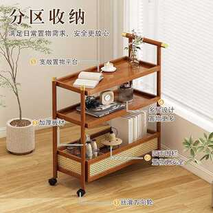 移动边几餐边柜法式推车收纳边柜家用客厅小吧台置物架餐厅茶水柜