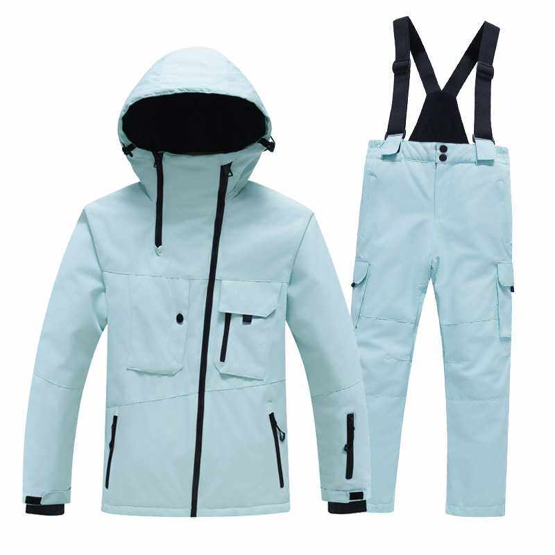 锐岩新款儿童滑雪服套装男女童加厚保暖户外防风防水耐磨滑雪衣裤