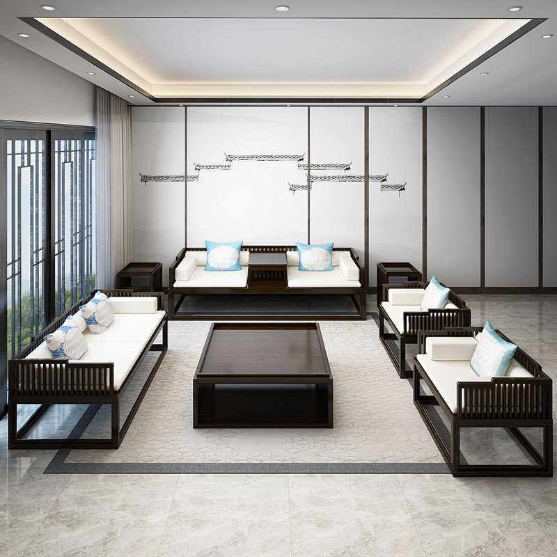 厂家直销 新中式沙发组合现代简约客厅禅意家具 实木布艺沙发组合,机械设备,其他机械设备,淘宝优惠券,粉丝福利购,淘宝优惠卷