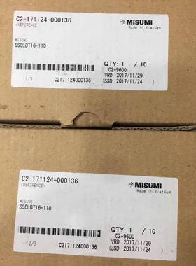 【议价】MISUMI直线导轨滑块SSELBT16-110耐热性的