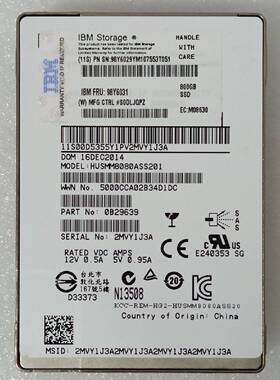 议价IBM 98Y6031 800G 2.5寸SAS服务器固态硬