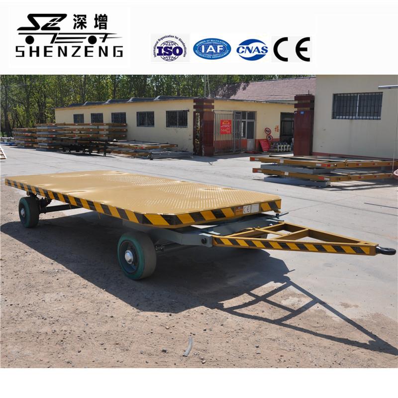6吨平板拖车厂内中专运输板车串联挂车站台运输拖车