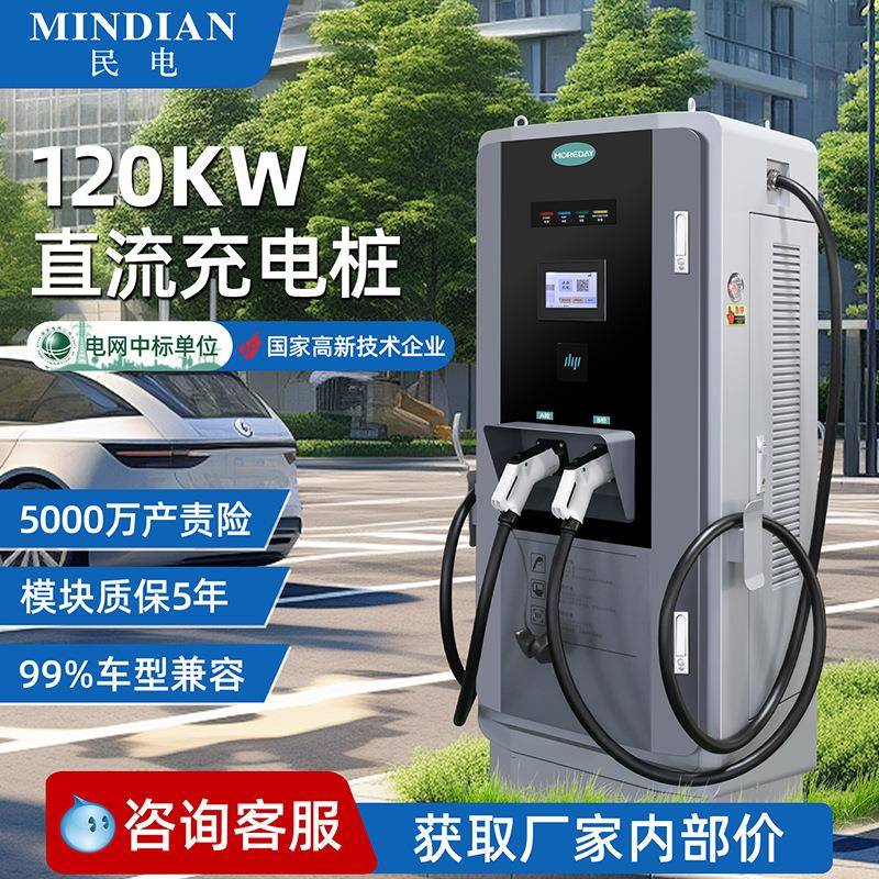 120KW新能源电动汽车通用充电桩商用160千瓦直流60双枪快速充电站
