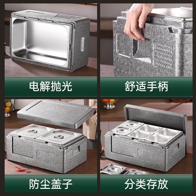 份数盆保温箱商用摆摊泡沫箱学校食堂饭店冷藏保鲜箱外卖送餐箱子