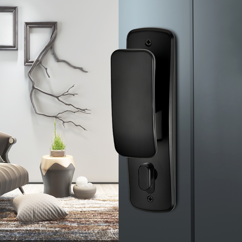 现代北欧直推门锁室内卧室静音家用房门锁通用型前后推木门把手锁