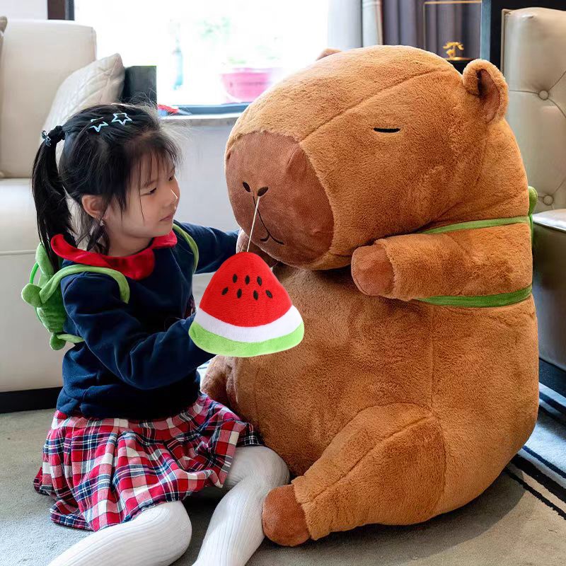 超大号卡皮巴拉公仔毛绒玩具水豚抱枕娃娃送女孩创意生日礼物玩偶