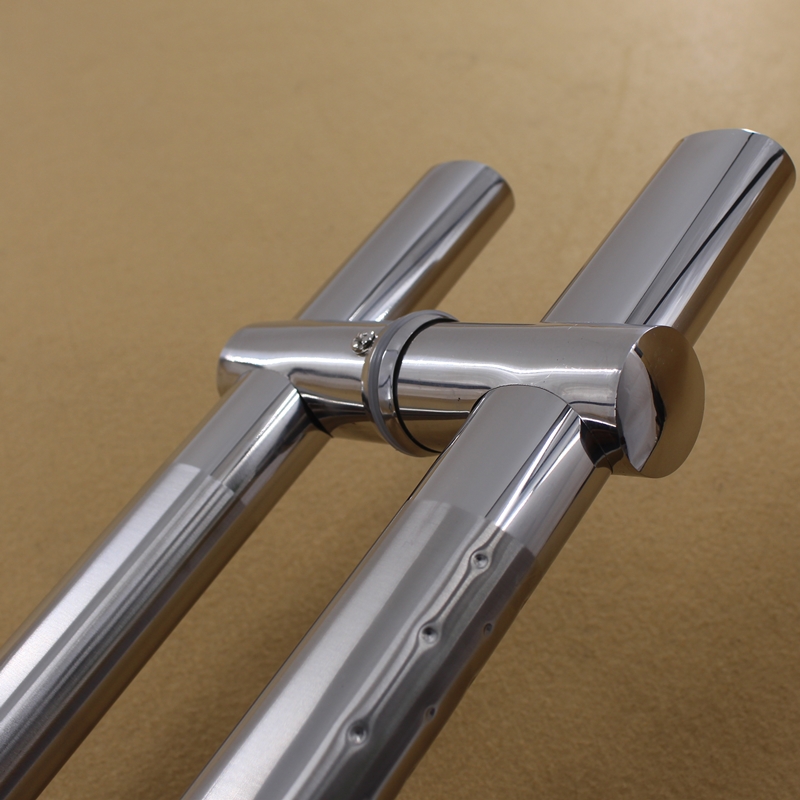 加厚不锈钢钢化玻璃门把手扶手木门大门孔距可调椭圆活动大拉手