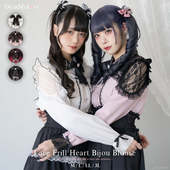 梦展望DearMyLove 533908 上衣lolita衬衫 蕾丝荷叶边心形装 饰长袖