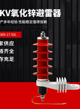 HY5WS-17/50L氧化锌避雷器带脱离器安装支架10kv高压复合避雷器