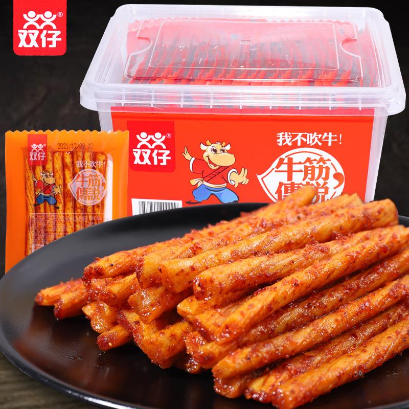 双仔牛筋传说辣条独立包装牛板筋麻辣怀旧素食烧面筋休闲零食