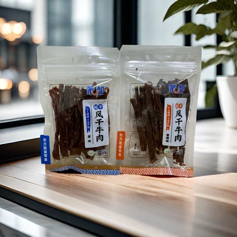 超干风干牛肉干小透明袋独立包装散装称重内蒙古特产休闲零食