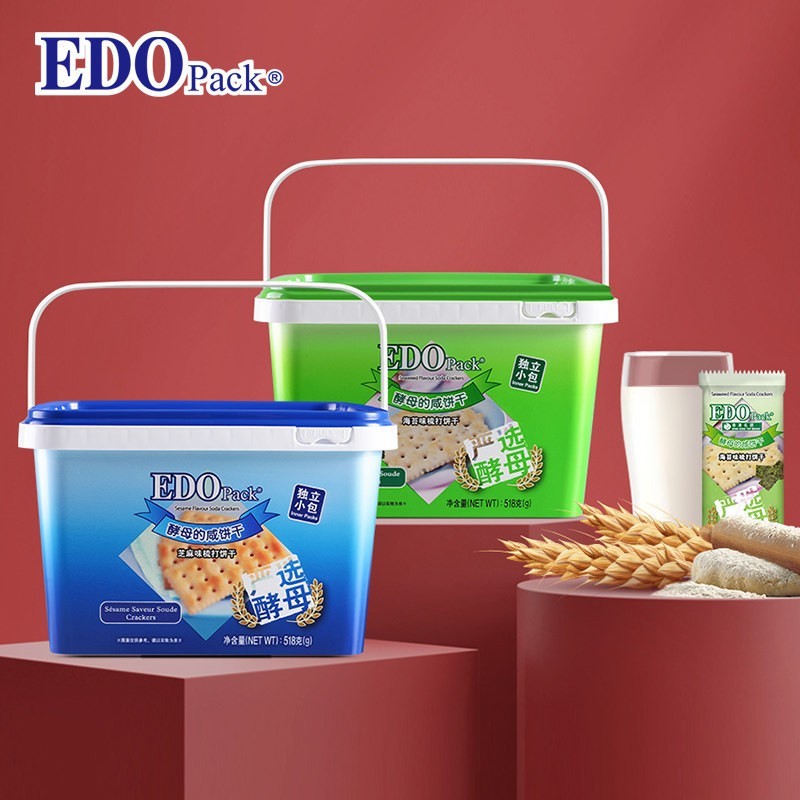 香港edo Pack苏打饼干芝麻海苔味梳打饼休闲食品年货送礼盒装518g