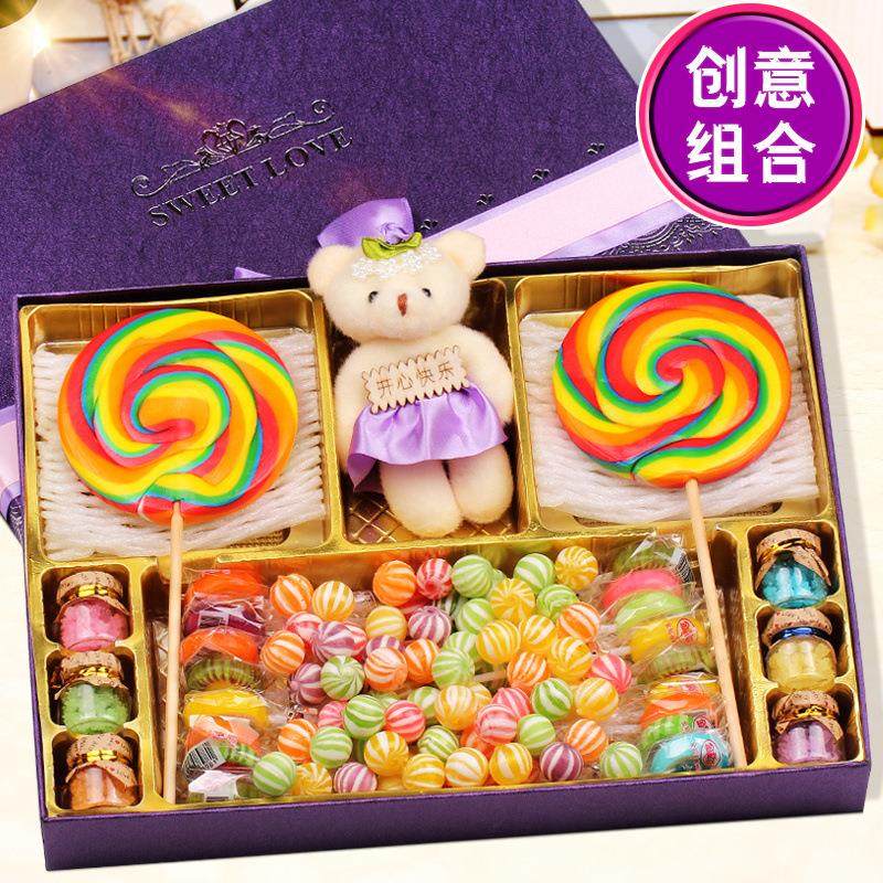 棒棒糖礼盒装糖果礼盒创意生日新年货儿童礼品表白礼物大量