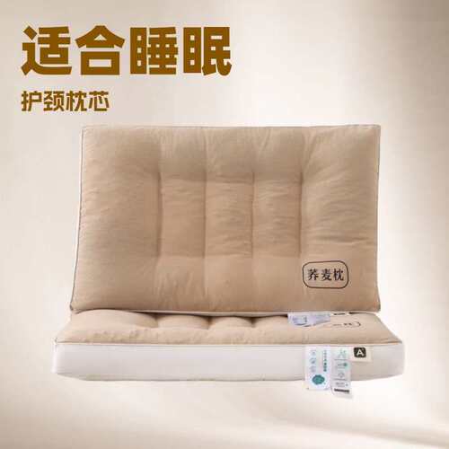 颈椎枕单人枕头护颈椎助睡眠枕芯二合一5分区荞麦羽丝护颈