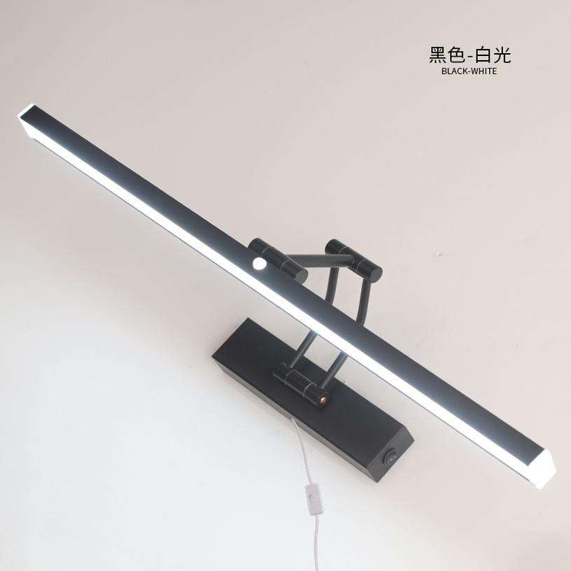 人体感应镜前灯卫生间镜柜浴室免打孔化妆led灯带插头电线免布线
