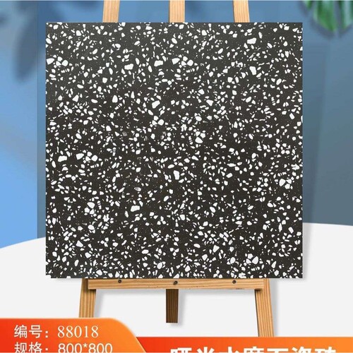 灰色水磨石地砖工业风复古瓷砖客厅服装店防滑地砖800*800仿古砖