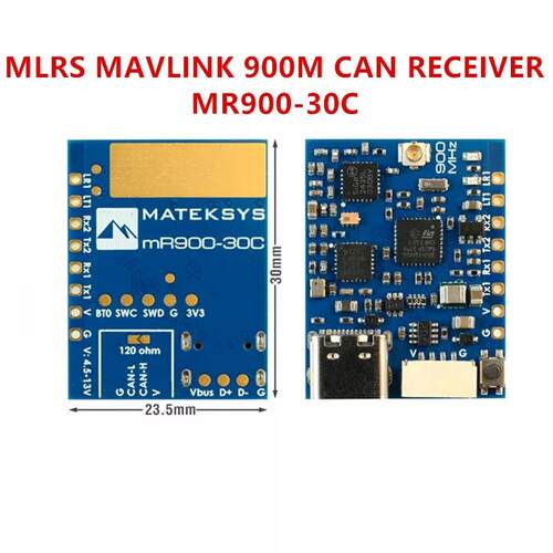mLRS MAVLink 900M CAN Receiver mR900-30C 接收模块