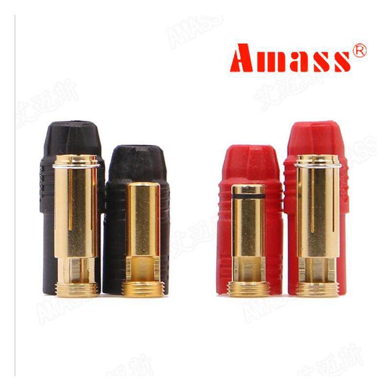 Amass艾迈斯AS150防火花插头7mm镀真金防打火大电流航模插头
