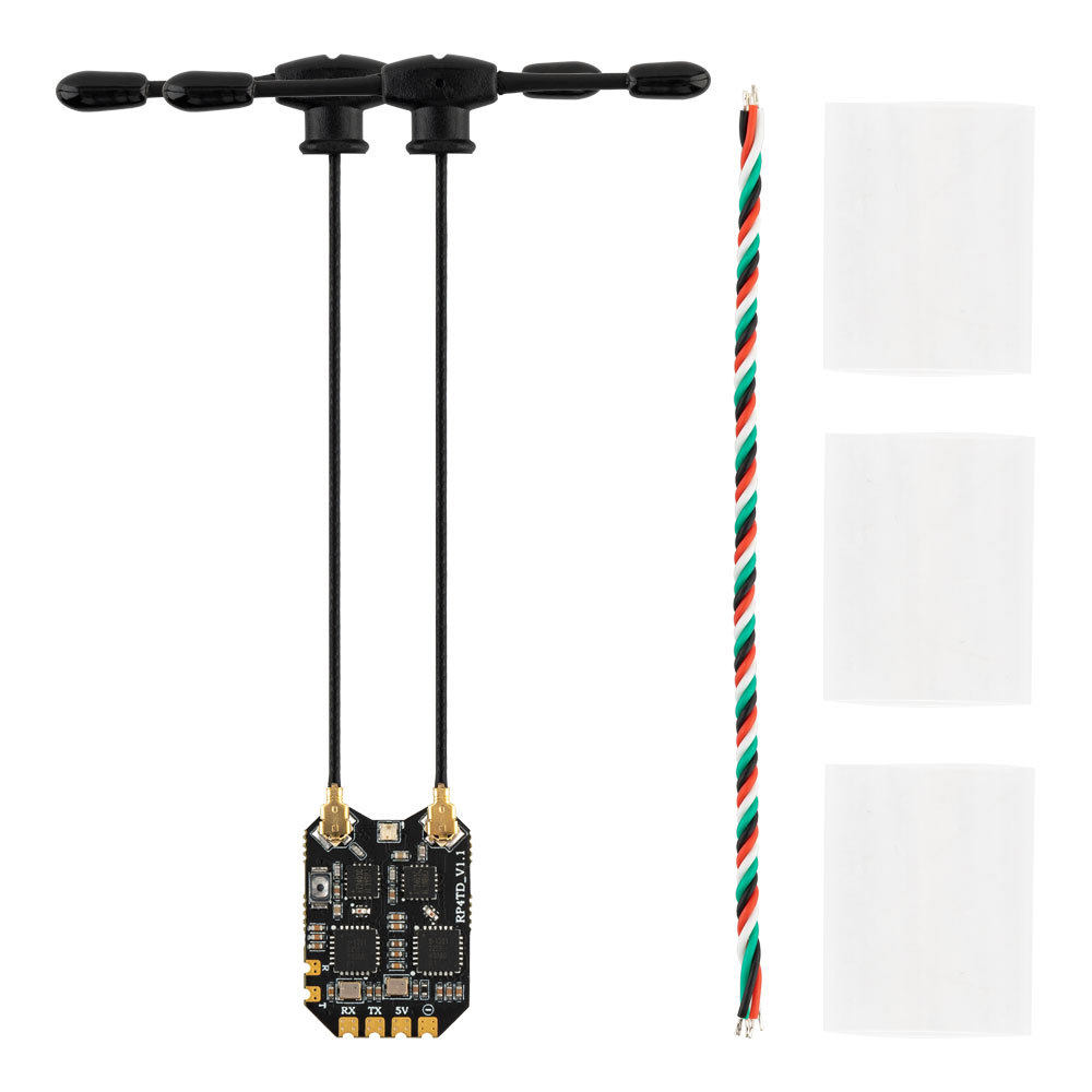 RadioMaster RP4TD-M ExpressLRS 真分集接收机双天线遥控远航
