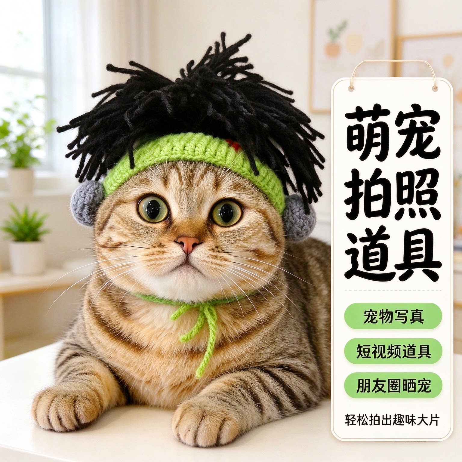 猫狗搞笑头套嘻哈摇滚朋克