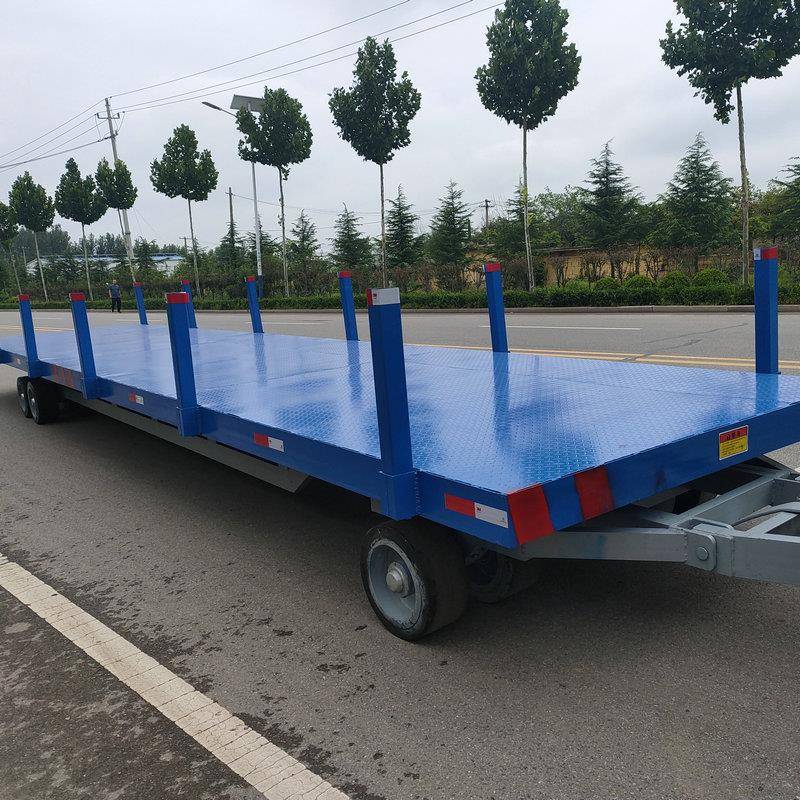 重型四轮平板运输半挂车厂区物料周转牵引车仓库货物物流搬运车