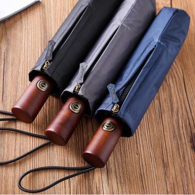 PARACHASE10骨加固抗风伞全自动晴雨伞女黑胶防晒遮太阳伞商务伞