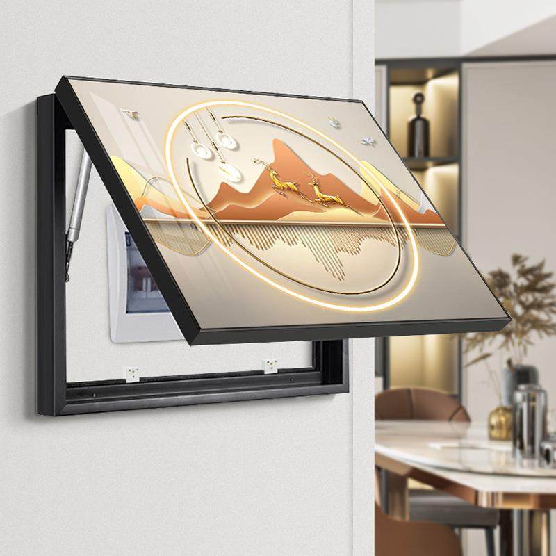 电表箱装饰画免打孔现代轻奢配电箱遮挡电闸箱电源开关盒餐厅挂画