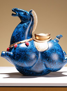 马到成功马上有钱摆件客厅v电视柜办公室酒柜装饰乔迁新居开业礼