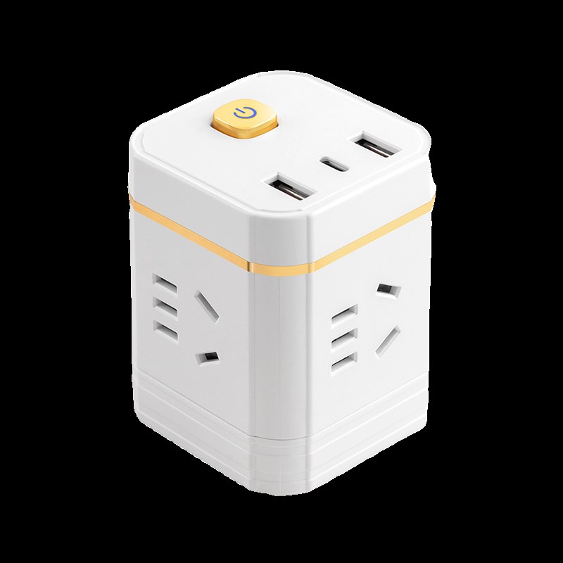 公正牛魔方插座快充USB排插办公宿舍多功能家用转换器小巧便携