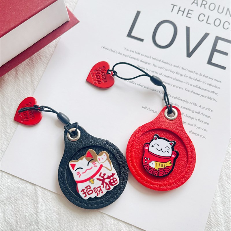 招财猫迷你小水滴型卡套钥匙扣小区电梯门禁卡套考勤IC卡ID保护套