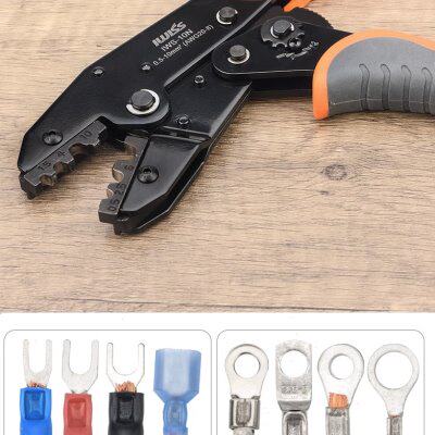 威仕工具C45SC窥口铜鼻子冷压接线端子接线耳裸端子压接钳IWS-10N