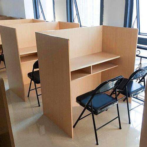 学生课桌面对面桌椅培训桌辅导桌培训一对一全托封闭隔音屏风隔断