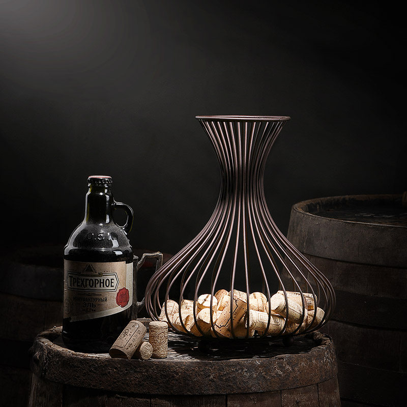 红酒塞收纳筐软木塞红酒瓶塞收C纳篮葡萄酒塞收集篮子收纳壶