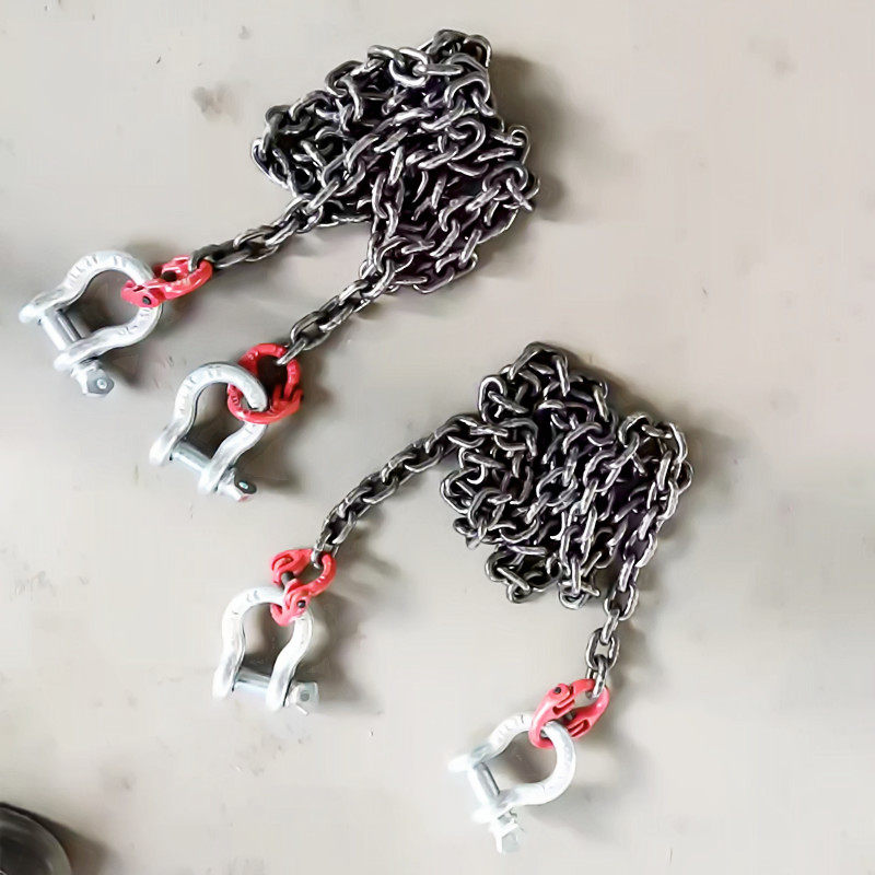 双吊环链条吊具锰钢链条双头环起重链条g80锰钢链条吊U索具1235T