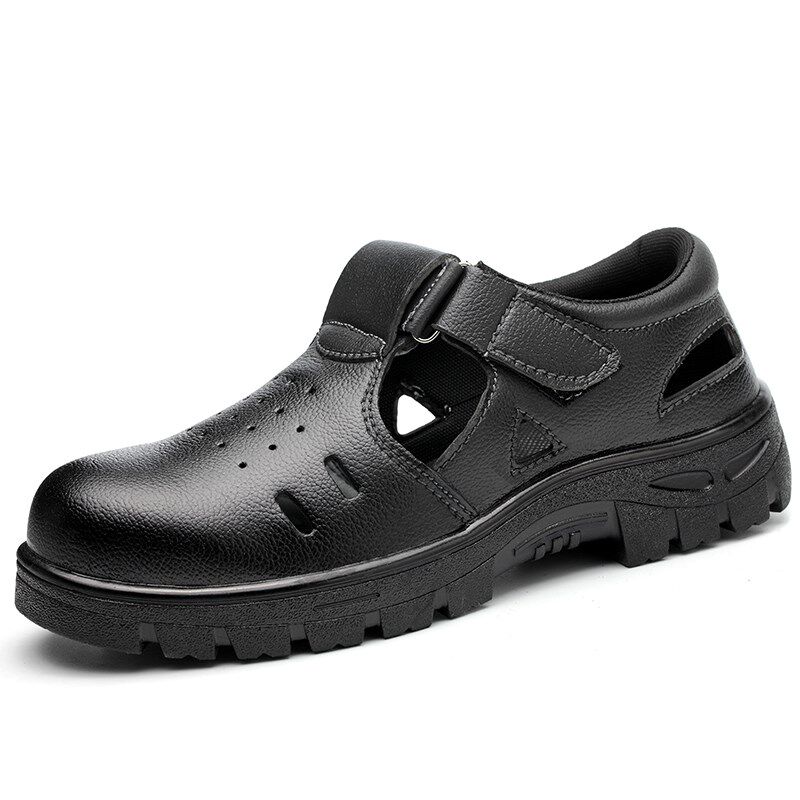 劳保鞋男夏季透气防臭轻便钢包头防D砸防刺穿防滑女工地工作鞋凉