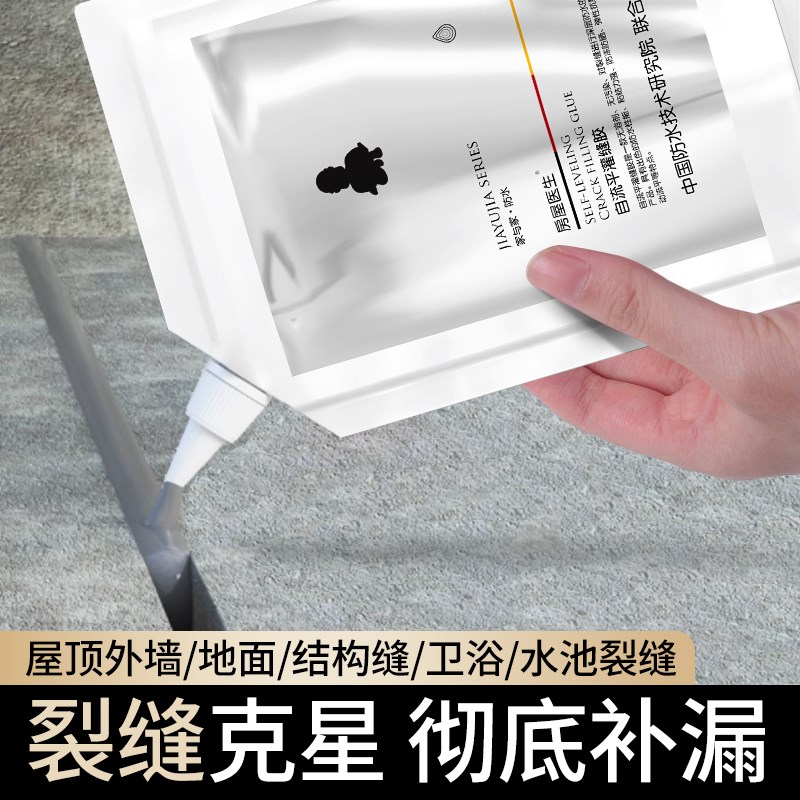 家与家裂缝防水补漏屋顶渗水修补剂水泥地面灌缝胶填缝堵漏王材料