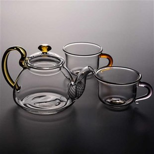耐热高温全玻璃茶壶功夫小号泡茶壶家用煮茶器过滤花茶茶具烧水壶