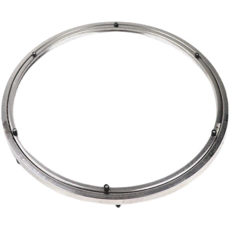 餐桌转盘底座轴承不锈钢大u理石实木玻璃圆桌圆形旋转家用轨道静