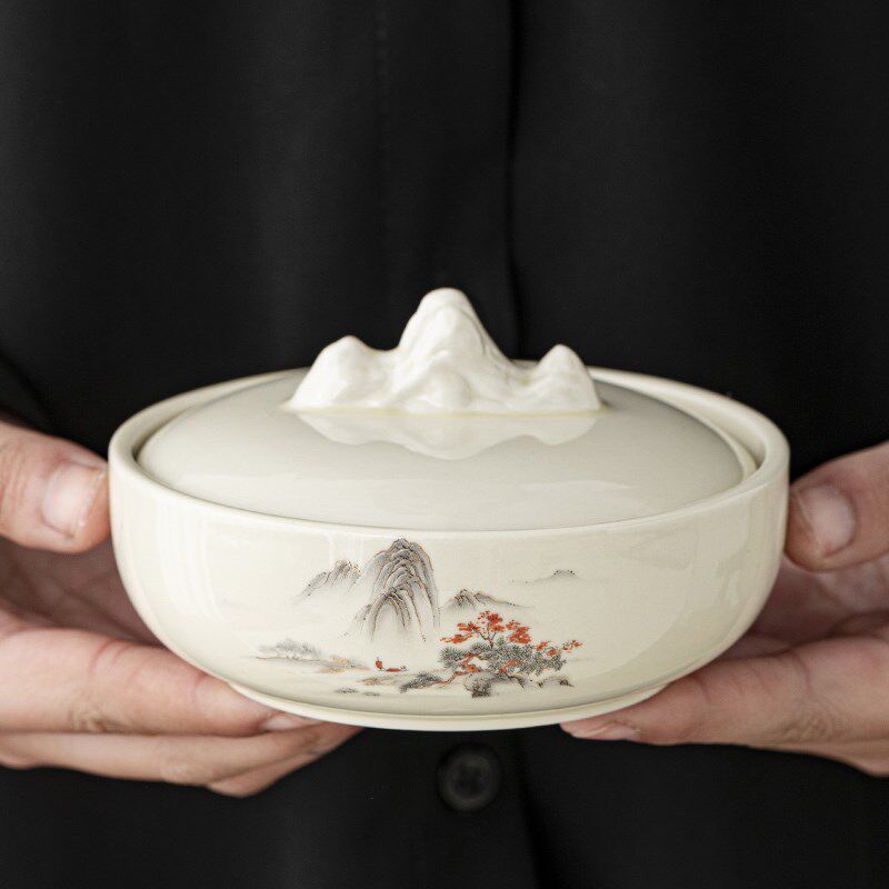 火锅砚台不干墨池初学毛笔书法专用墨水保湿笔洗带盖多功能墨盒墨