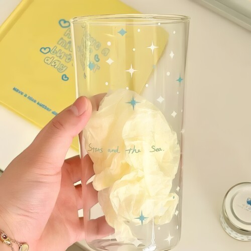 星辰大海玻璃杯韩系ins风水杯