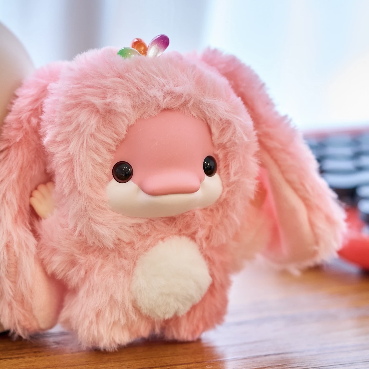 可爱粉色垂耳兔大湾鸡毛绒玩偶