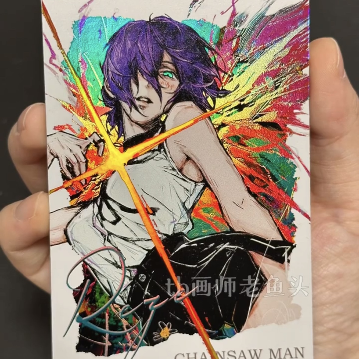 电锯人动漫周边蕾塞同人色纸摆件