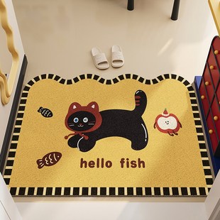 入户门地垫可裁剪高弹丝圈门口蹭土进门脚垫耐脏防滑地毯创意垫子